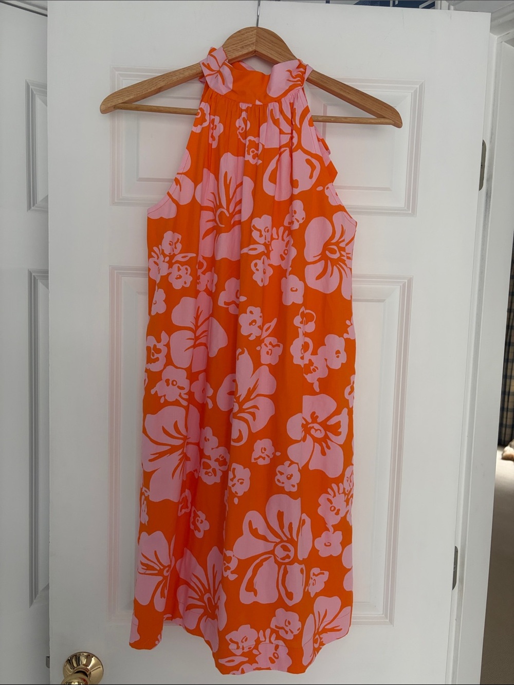 J. Crew Orange and Pink Floral Dress